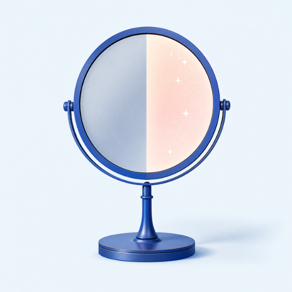 Illustration fidélité : Miroir avant/après