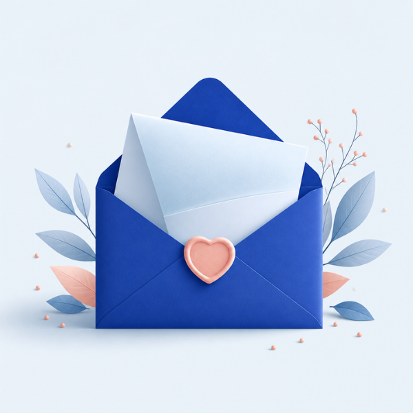 Illustration fidélité : Enveloppe et lettre