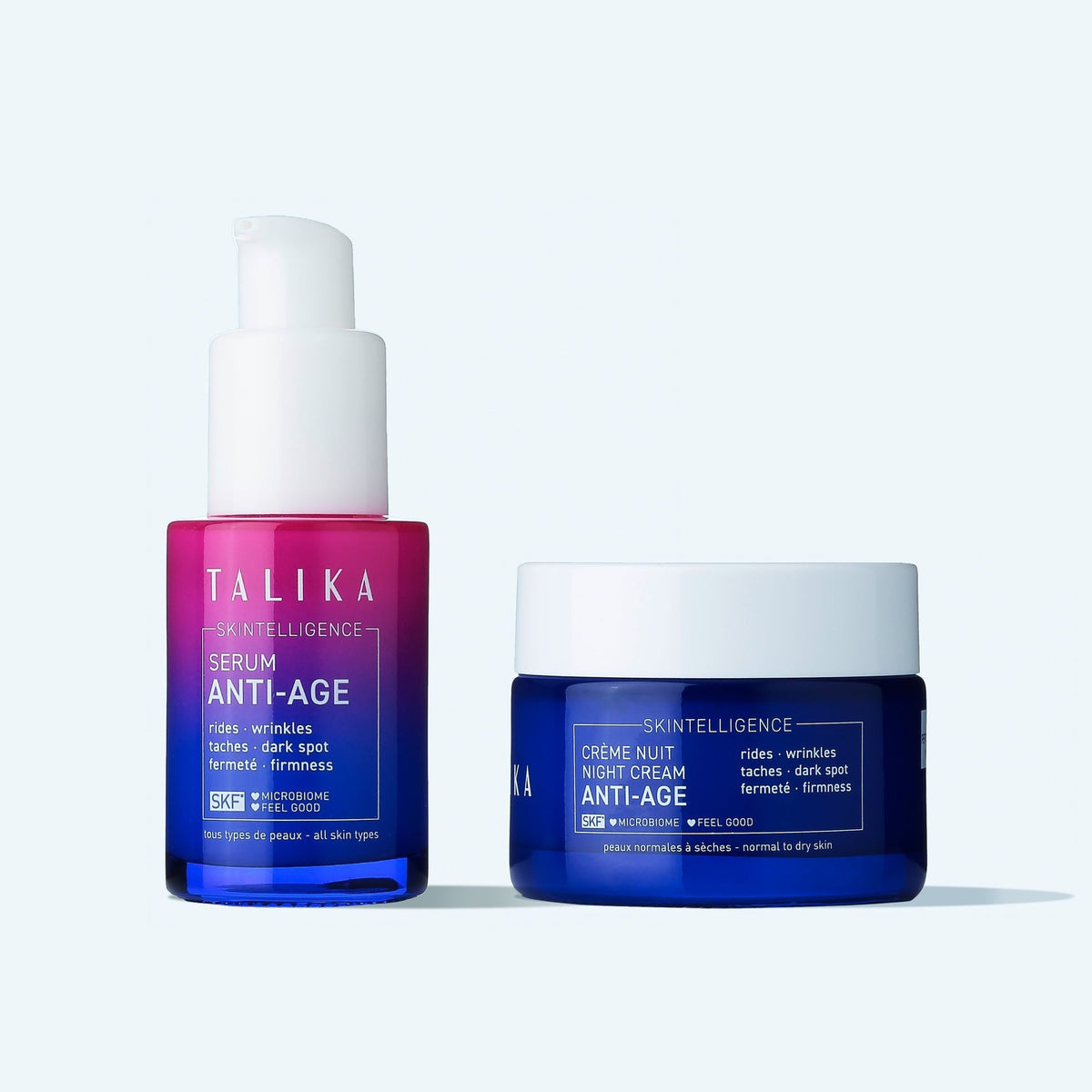Duo Skintelligence Anti-Âge Talika : Sérum Anti-Âge et Crème de Nuit Anti-Âge
