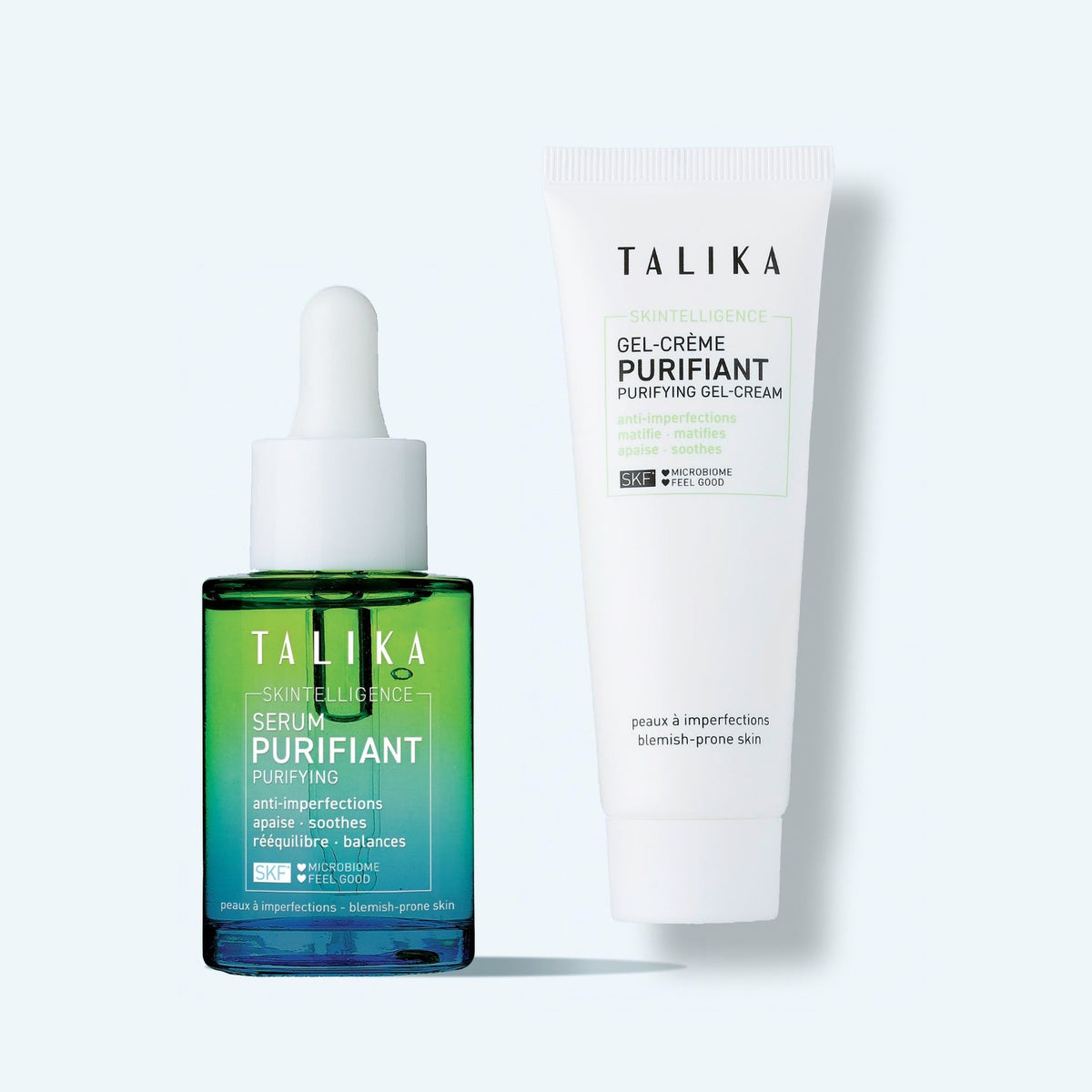 Duo Skintelligence Purifiant Talika : Sérum Purifiant et Gel Crème Purifiant